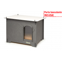 Cuccia HPL Cucciolotta Colonial L grigio pietra porta basculante INCLUSA Cuccia HPL Cucciolotta Colonial L grigio pietra porta basculante INCLUSA