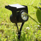 Watt & Home power spot medium luce da esterno con pannello solare nero