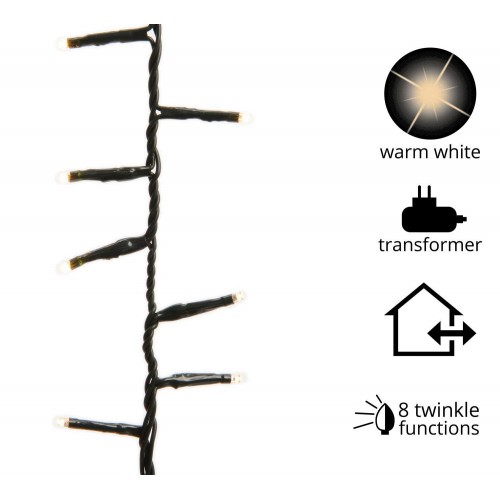 Luci di natale Kaemingk 750 LED bianco caldo compact twinkle 16 m