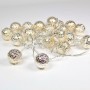 Luci di natale Kaemingk 20 palline bianco caldo silver metal balls 4 m