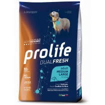 Prolife dual fresh adult salmone, merluzzo e riso nutrigenomic 2,5 Kg Prolife dual fresh adult salmone, merluzzo e riso nutrigenomic 2,5 Kg