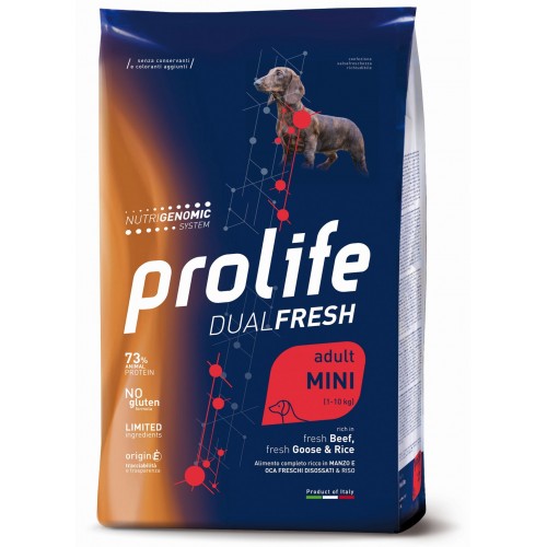 Prolife dual fresh manzo, oca e riso adult mini nutrigenomic 2 Kg