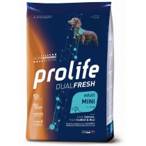 Prolife dual fresh salmone, merluzzo e riso adult mini 2 Kg Prolife dual fresh salmone, merluzzo e riso adult mini 2 Kg