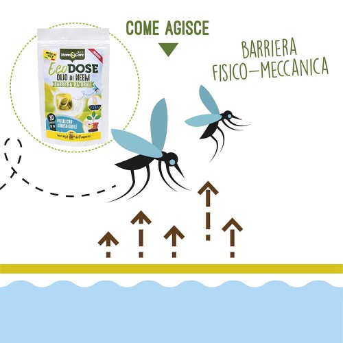 Olio di Neem ecodose barriera naturale contro insetti 20 dosi da 10 ml