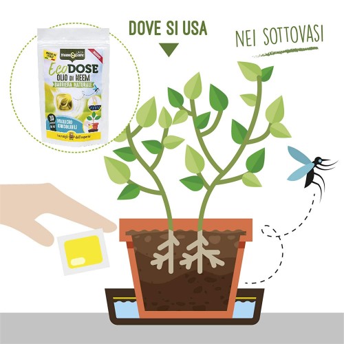 Olio di Neem ecodose barriera naturale contro insetti 20 dosi da 10 ml