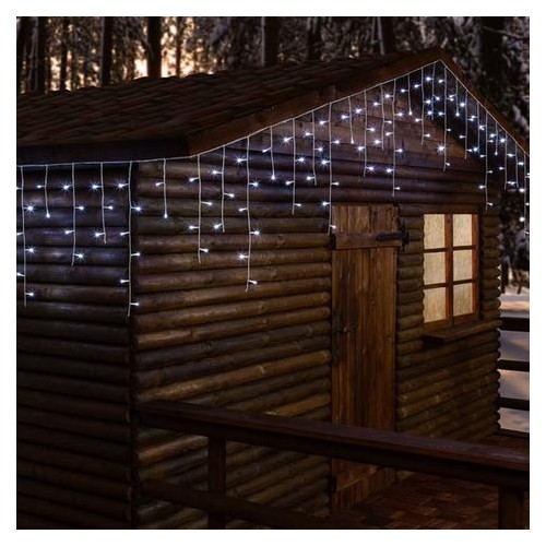 Lotti Xmas King tenda luminosa 192 LED bianco ghiaccio 2,45 m