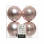 Palline di Natale Kaemingk 4 plain baubles rosa cipria