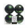 Palline di Natale Kaemingk 4 plain baubles verde pino