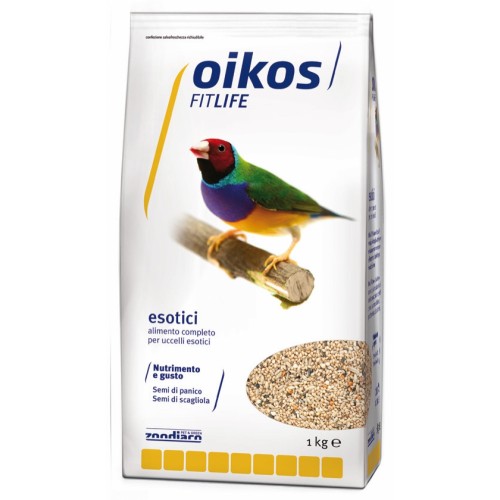 Oikos Fitlife alimento completo per uccelli esotici 1 Kg Oikos Fitlife alimento completo per uccelli esotici 1 Kg