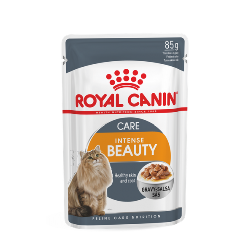 Cibo umido per gatti Royal Canin Intense beauty in salsa 85 g confezione 12 pz.
