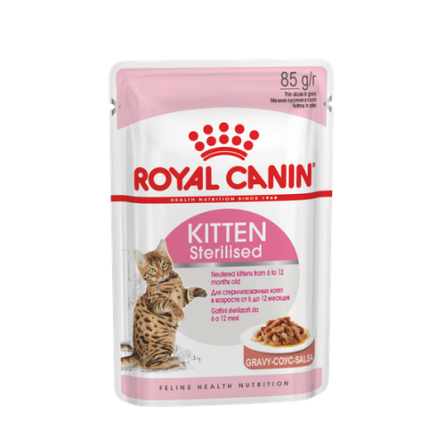 Royal Canin Sterilised in salsa 85 grammi confezione da 12 cibo umido per gatti