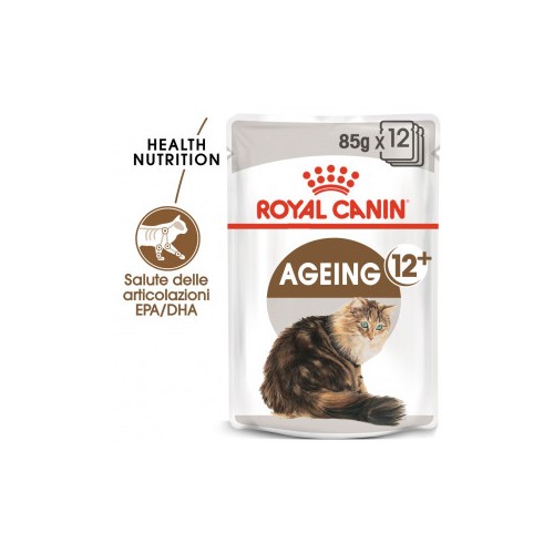 Cibo umido per gatti Royal Canin Ageing +12 in salsa 85 g confezione 12 pz.