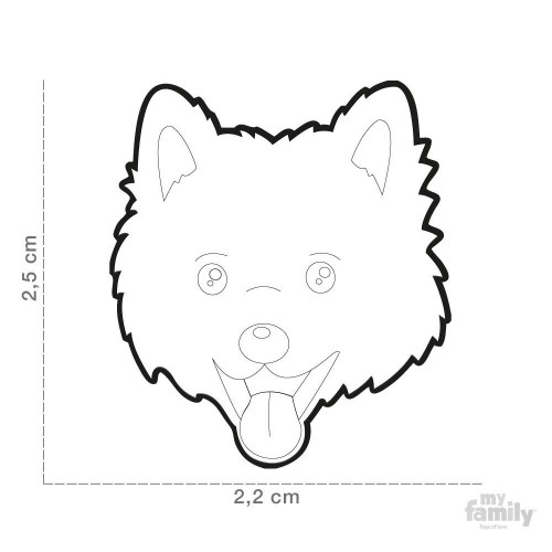 Medagliette per cani My family Volpino Nero