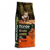 Crocchette per cani Monge grain free anatra e patate 12 Kg