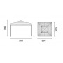 Gazebo da giardino Greenwood GAZ 035 quadrato