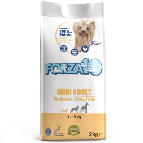 Crocchette per cani Forza 10 mini adult mantenimento pollo e patate 2 Kg Crocchette per cani Forza 10 mini adult mantenimento pollo e patate 2 Kg