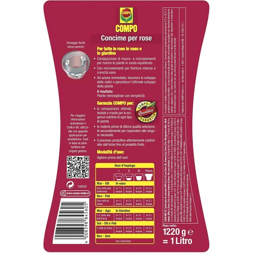 Concime liquido Compo per rose 1 litro