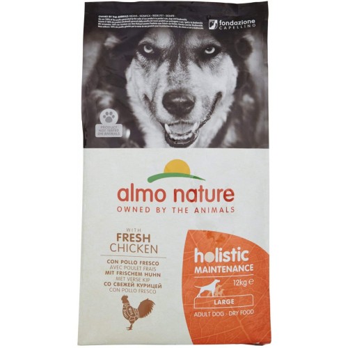 Crocchette per cani Almo nature holistic adult large pollo e riso 12 kg Crocchette per cani Almo nature holistic adult large pollo e riso 12 kg