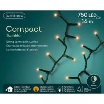 Luci di Natale Kaemingk 750 LED bianco classico compact twinkle 16 m