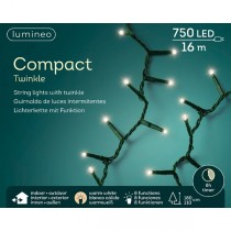 Luci di natale Kaemingk 750 LED bianco caldo compact twinkle 16 m