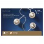 Luci di natale Kaemingk 20 palline bianco caldo silver metal balls 4 m