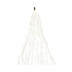 Luci di Natale a cascata Kaemingk 832 LED bianco caldo cavo argento 2.4 m