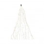 Luci di Natale a cascata Kaemingk 832 LED bianco caldo cavo argento 2.4 m