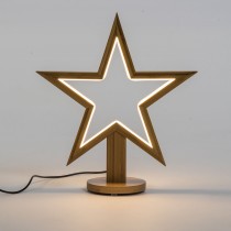 Stella Natale Lotti in legno e illuminazione interna