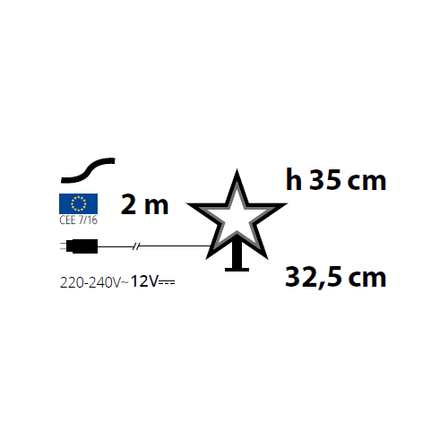 Stella Natale Lotti in legno e illuminazione interna