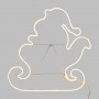 Slitta Babbo Natale Lotti 480 LED bianco caldo H 74 cm