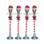 Lemax villaggio di Natale lampioni di Santa Claus 4 pezzi