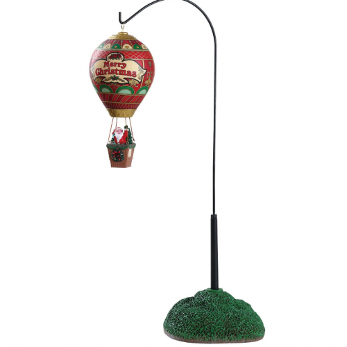 Lemax villaggio di Natale mongolfiera di Babbo Natale