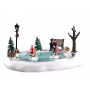 Lemax villaggio di Natale pattinatori sul ghiaccio