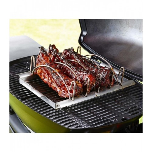 Weber supporto cottura deluxe per costine e arrosti