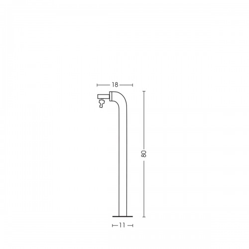 Fontanella da giardino Bel-Fer 42/PSI in acciaio inox