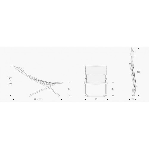 Lettino prendisole LAFUMA 2928 Transabed Duo