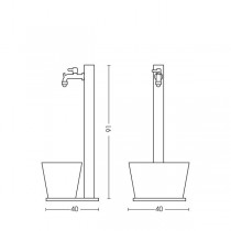 Fontanella da giardino Bel-Fer 42/QVR con vaschetta Fontanella da giardino Bel-Fer 42/QVR con vaschetta