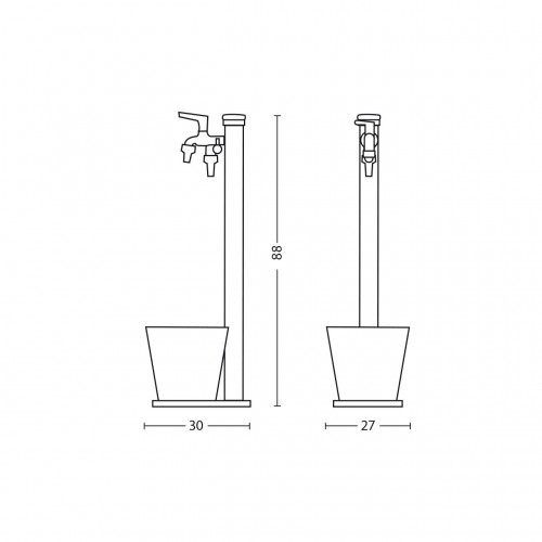Fontanella da giardino Bel-Fer 42/SRV con vaschetta in metallo