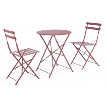 Set sedie e tavolo Bistrot Wissant Bizzotto - SCARLET Set sedie e tavolo Bistrot Wissant Bizzotto - SCARLET
