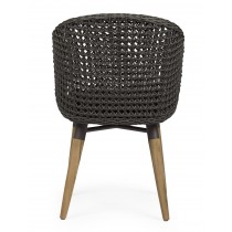 Sedia con cuscino ninfa dark Bizzotto 0660520 Sedia con cuscino ninfa dark Bizzotto 0660520