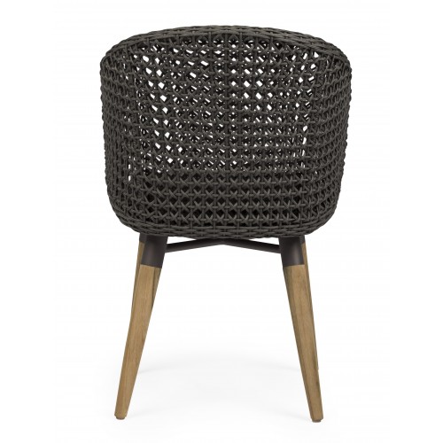 Sedia con cuscino ninfa dark Bizzotto 0660520