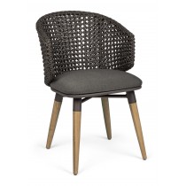 Sedia con cuscino ninfa dark Bizzotto 0660520 Sedia con cuscino ninfa dark Bizzotto 0660520