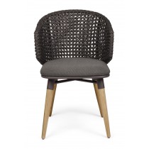 Sedia con cuscino ninfa dark Bizzotto 0660520 Sedia con cuscino ninfa dark Bizzotto 0660520