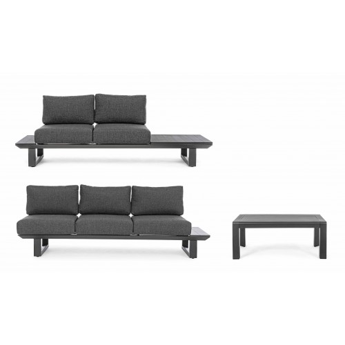 Set salotto angolare con cuscini Konnor Bizzotto 0662758