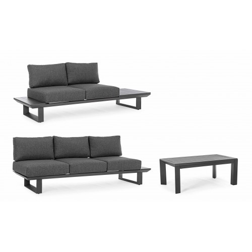 Set salotto angolare con cuscini Konnor Bizzotto 0662758