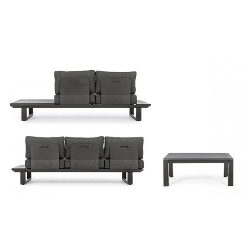 Set salotto angolare con cuscini Konnor Bizzotto 0662758