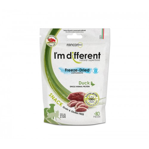 Snack per cani all'anatra liofilizzato Fancon food 40 grammi