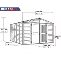 Casetta da giardino in PVC Duramax WoodBridge Plus Ezooza Casetta da giardino in PVC Duramax WoodBridge Plus Ezooza