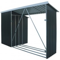 Legnaia in metallo con ripostiglio Wood Storage 8'x3' Combo Duramax Ezooza Legnaia in metallo con ripostiglio Wood Storage 8'x3' Combo Duramax Ezooza