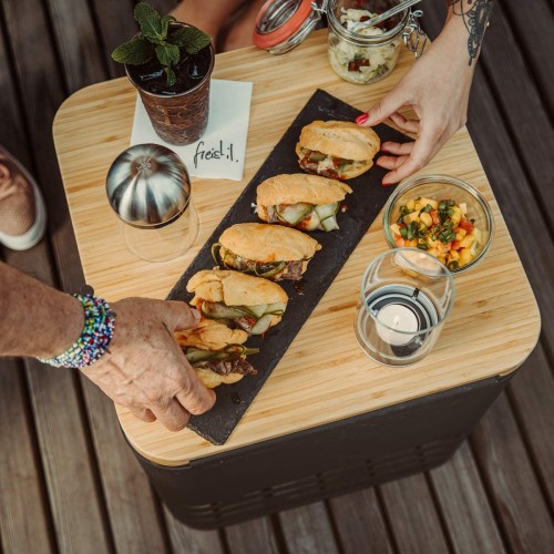 Copertura di bamboo per braciere da esterno Cube by Höfats Ezooza